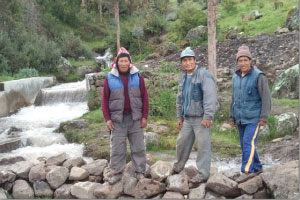 damming and irrigation project pisaq cusco peru